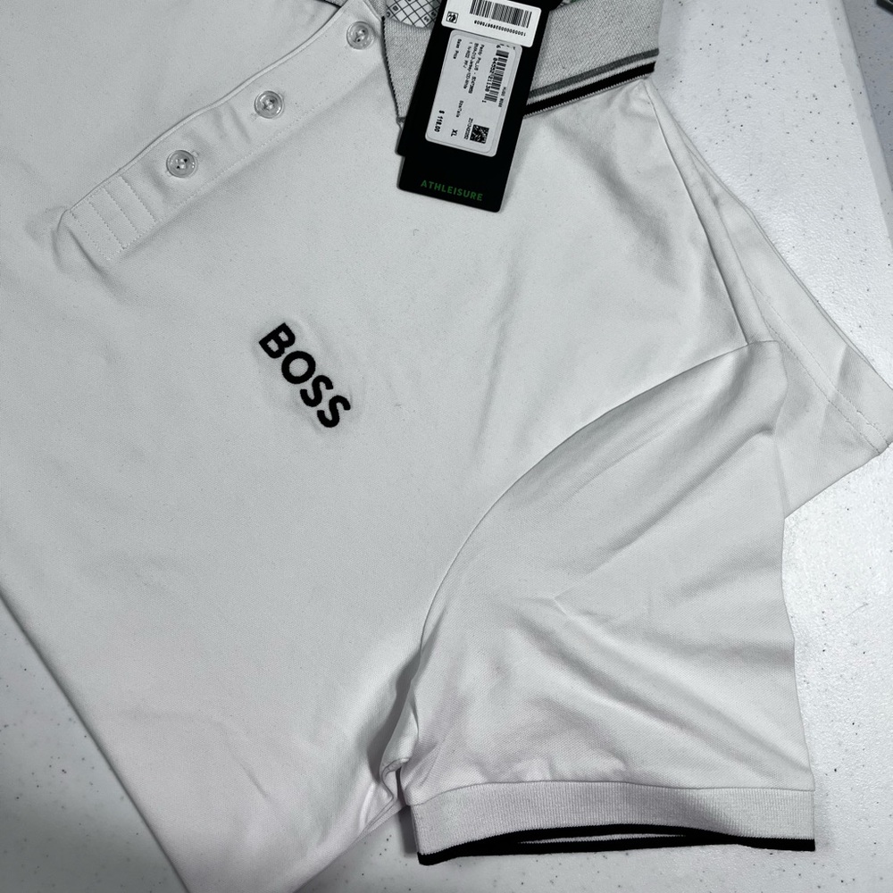 COTTON-BLEND POLO SHIRT WITH CONTRAST LOGOS